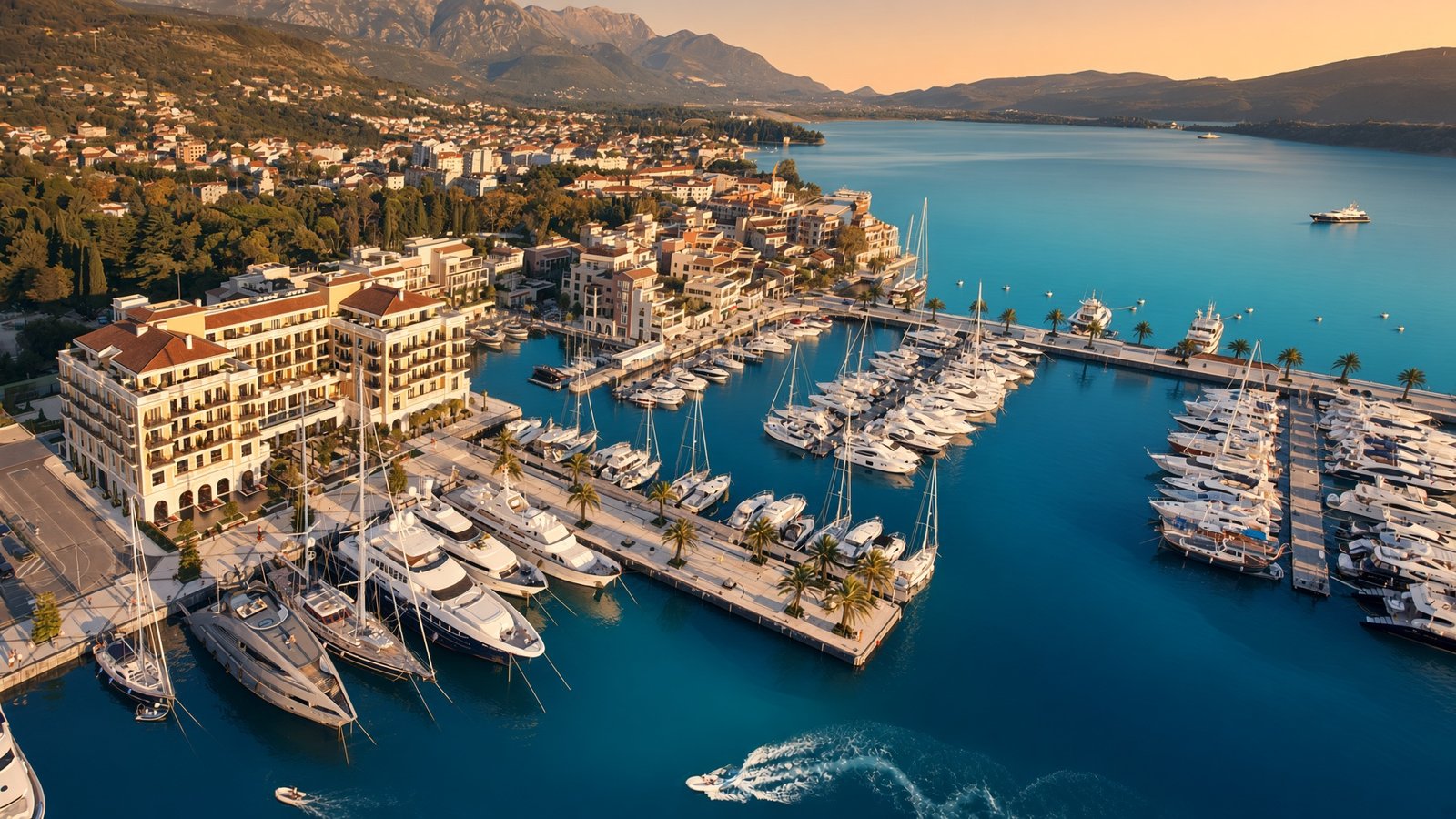 Panorama marine Porto Montenegro i Bokokotorskog zaliva